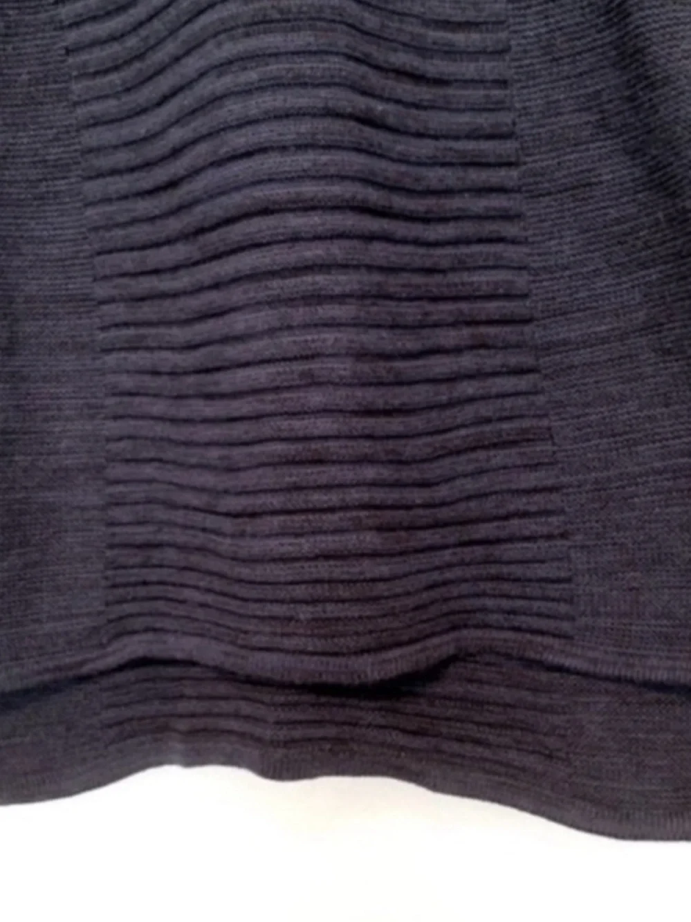 Ellen Tracy V-neck Pullover Sweater Textured Top Blue Size S